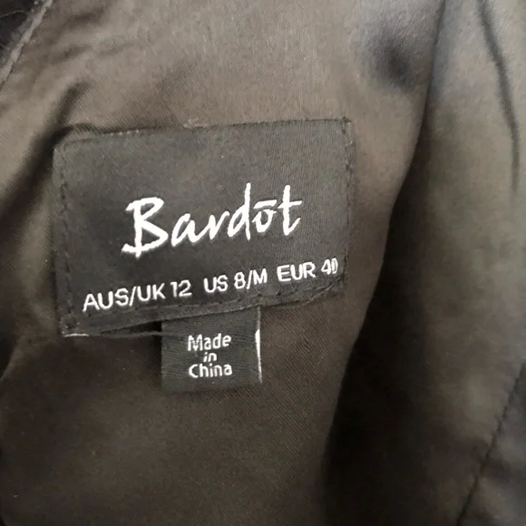 BARDOT Fiona Sleeveless Lace Midi Sheath Dress With Trumpet Hem Size XS - Picture 6 of 10